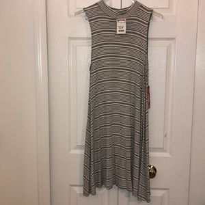 White and Gray Swing Dress